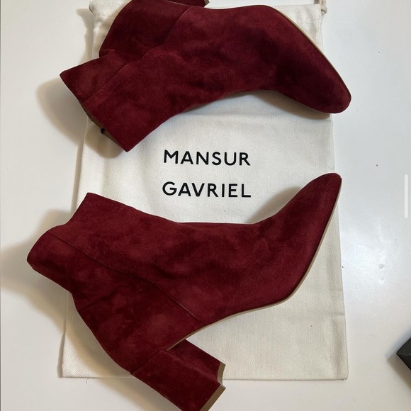 New Mansur Gavriel Leather Ankle Booties in Suede - Picture 3 of 6